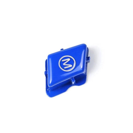 Decorative Wheel M Trim Cover for BMW 3 Series in Blue - close-up blue wheel trim accent with M logo