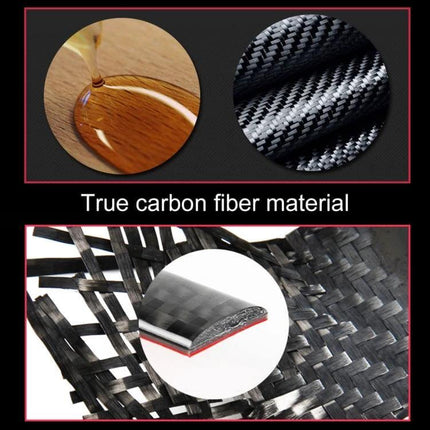 Carbon Fiber Car Gear Decorative Sticker for Jaguar F-PACE - close-up of true carbon fiber weave and protective resin coating