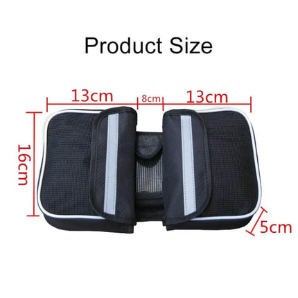 Bicycle Phone Bag For Mountain And Road Bikes With Reflective Strips – compact polyester phone bag with mesh pocket, reflective strips, 13x16x5cm