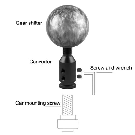 Aluminum Adapter for Car Gear Shift Knobs, 12x1.25 Thread