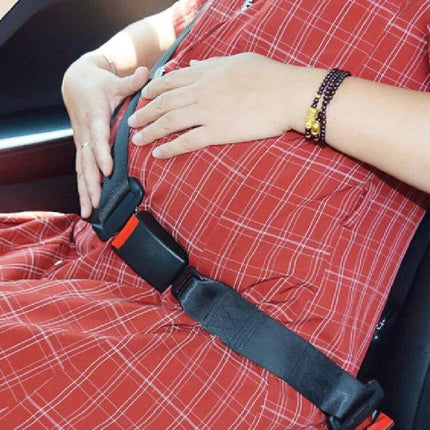Universal Car Seat Belt Extension Strap for Comfort, 36cm Length shown installed on passenger seat for relaxed fit and added comfort