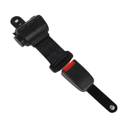 Two-Point Seat Belt for Forklifts and Trucks, Practical Design - durable black polyester ribbon buckle and latch for warehouse and construction vehicle safety