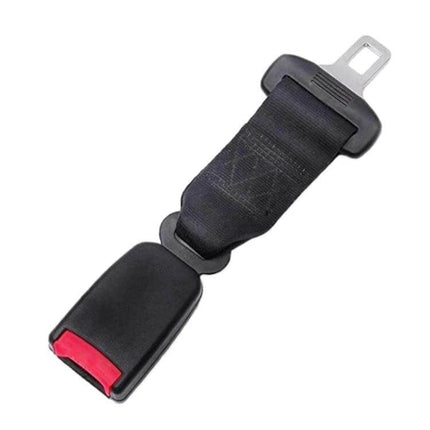 Car Seat Belt Extension Strap for Adjustable Driving Comfort black adjustable extension with metal tongue and red-release buckle