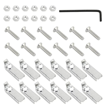 3 In 1 Luminous Non-Slip Car Pedal Set For Safer Driving installation hardware kit with bolts nuts clips and hex key