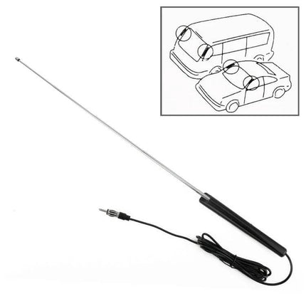 PS-92 Modified Car Antenna for FM and AM Radio Reception – long whip antenna with coax cable for improved vehicle FM/AM reception
