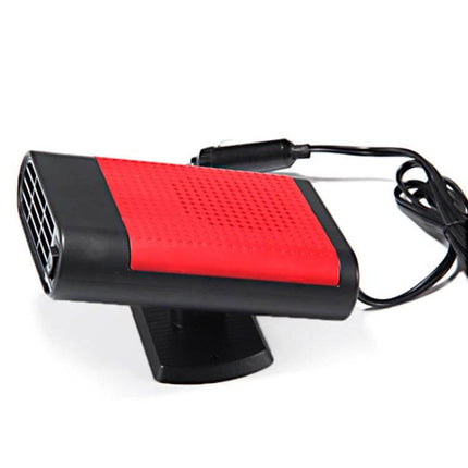 Car Heater and Defroster Fan for Windscreen Grey Everyday Use compact 24V 150W red-grey unit with 1.4m cable and 360° rotating bracket