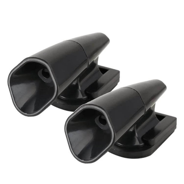 Deer Alert Ultrasonic Wind Powered Animal Repeller for Vehicles compact black wind‑driven whistles mounted on vehicle preventing animal collisions