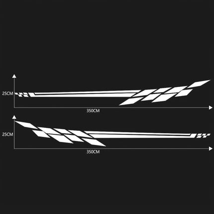 Plaid Car Decorative Sticker for Vehicle Styling, 350 x 25cm