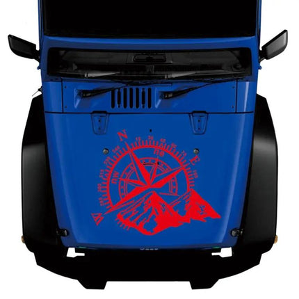 Car Styling Sticker with Mountain Compass Design, 60x50cm | Syndmart