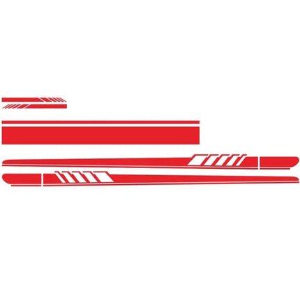 Car Hood and Side Stripe Decorative Stickers, 5-Piece PVC Set | Syndmart