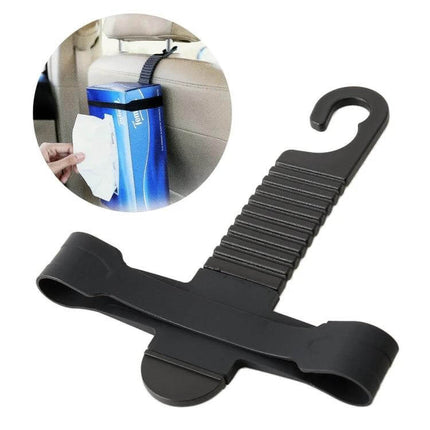 Practical Car Backseat Hook for Hanging Tissue Boxes in Vehicles - black silicone strap holder for neat car interiors