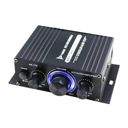 Car Mini HiFi Amplifier For Clear Car Audio And Music compact 2-channel 12–14V car amp with volume knob and LED ring, 20W x2 stereo