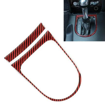 2 in 1 Carbon Fiber Gear Frame Sticker for Ford Mustang 2015-2020 red carbon fiber interior trim around automatic gear shifter