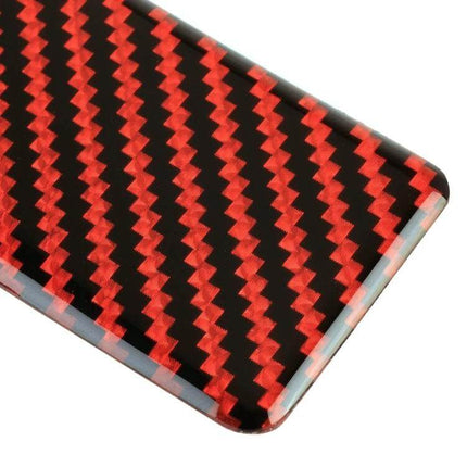 2 in 1 Carbon Fiber Gear Position Decorative Sticker for Ford Mustang 2015-2020 red black carbon fiber close-up decal, lightweight durable, easy install