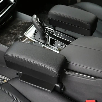 Universal Car Armrest Cushion with PU Leather and Storage