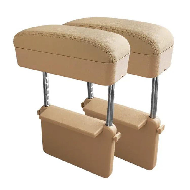Universal Car Armrest Cushion with PU Leather and Storage