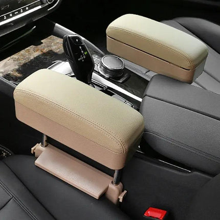 Universal Car Armrest Cushion with PU Leather and Storage