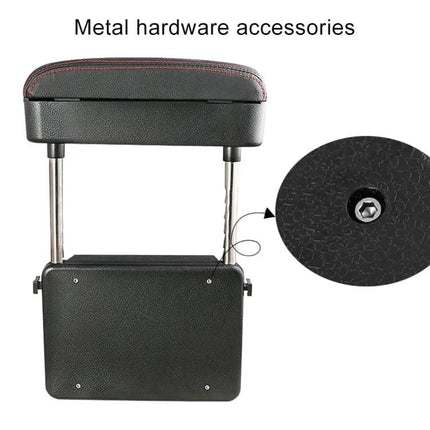 Universal Car Armrest Cushion with PU Leather and Storage