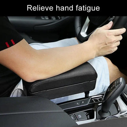 Universal Car Armrest Cushion with PU Leather and Storage