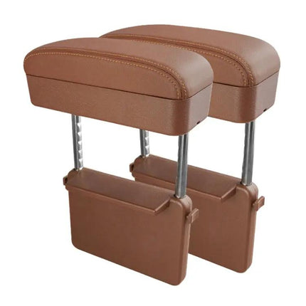 Universal Car Armrest Cushion with PU Leather and Storage