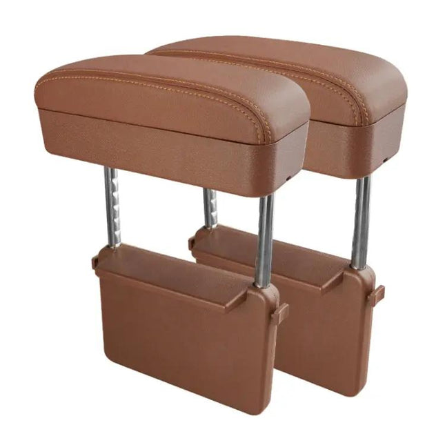 Universal Car Armrest Cushion with PU Leather and Storage