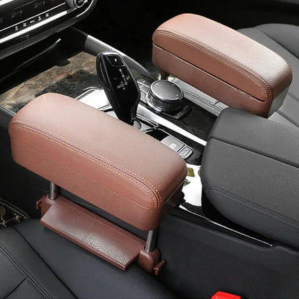 Universal Car Armrest Cushion with PU Leather and Storage