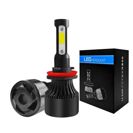 LED Car Headlight Bulbs for H8/H9/H11 2-Pack for Clear Night Driving - 6000K plug-and-play bulb-for-bulb LED upgrade with integrated cooling
