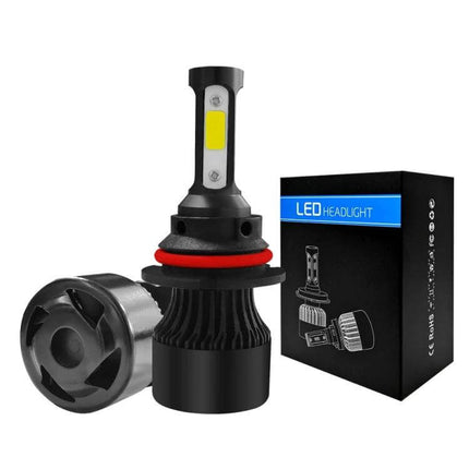 Car LED Headlight Lamps 2 Pack For Everyday Driving - 6000K 2500lm plug-and-play LED bulbs with cooling base and retail box