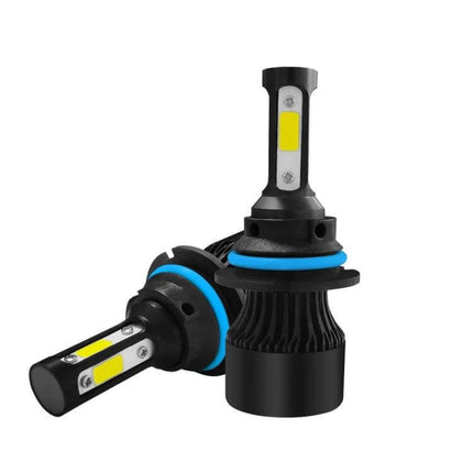 Car LED Headlight Bulbs 6000K For Everyday Driving - pair of 25W 2500 lumen plug-and-play LED headlight bulbs with aluminum body and integrated radiator