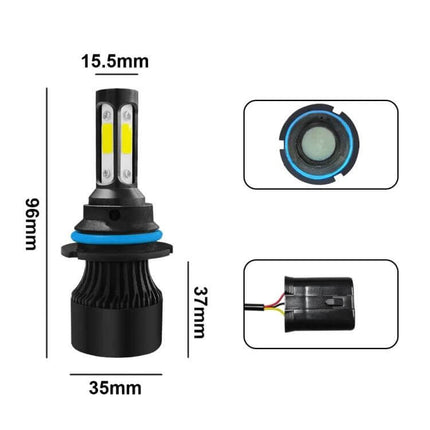 Car LED Headlight Bulbs 6000K For Everyday Driving - compact 25W 2500LM aluminum LED bulb with integrated radiator, plug-and-play fit for cars, trucks, SUVs