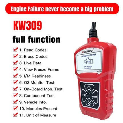 Konnwei OBD2 Diagnostic Tool for Daily Car Maintenance