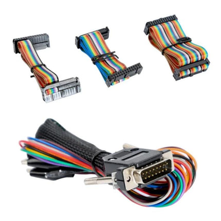 KTAG Tool for Everyday Vehicle Diagnostics and Repairs - multicolor ECU wiring harness and 25-pin connector for diagnostics