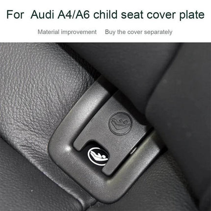Rear Child Seat Isofix Protective Cover for Audi A4 2009-2016 installed on rear seat showing ABS+PC protective cover plate