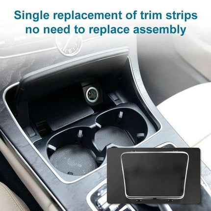 Cup Holder Electroplating Decorative Frame for Mercedes-Benz C Class W205 installed in car center console cup holder protecting and styling interior