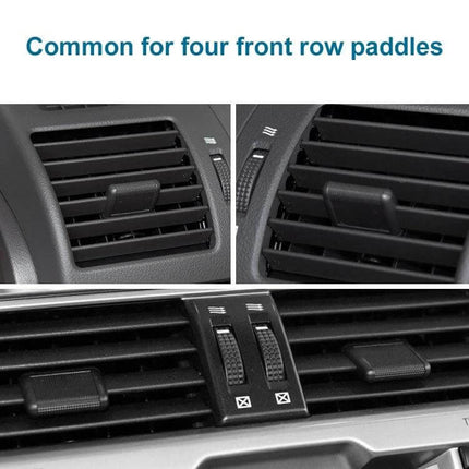 Prado AC Switch Paddle Replacement Black Interior Use - close-up of black replacement paddles on Prado front-row air vents, showing texture and fit