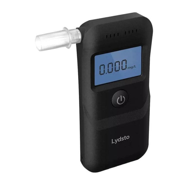 Xiaomi Lydsto Portable Digital Alcohol Tester with Keychain compact black breathalyzer with LCD display showing 0.000 and mouthpiece