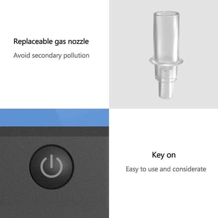 Xiaomi Lydsto Portable Digital Alcohol Tester with Keychain showing replaceable gas nozzle and power key with LCD display