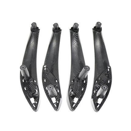 4 In 1 Car Interior Armrest Door Handle Left Hand Drive carbon fiber style replacement set for BMW F30/F35 durable ABS PC