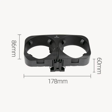 Left-Hand Drive Mercedes-Benz S-Class Water Cup Holder for 2006-2009 Models - black dual cup holder replacement, 178mm x 86mm x 60mm