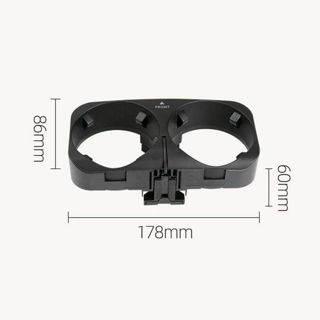 Left-Hand Drive Mercedes-Benz S-Class Water Cup Holder for 2006-2009 Models - black dual cup holder replacement, 178mm x 86mm x 60mm