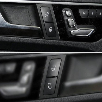 Mercedes-Benz Right Side Door Lock Switch Button Black replacement on interior door panel, factory finish and original connector