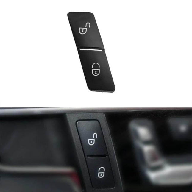 Left Door Lock Switch Buttons Black Direct Replacement driver-side Mercedes-Benz left door lock switch cover showing lock/unlock icons