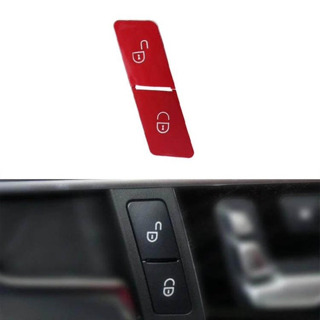 Left Door Lock Switch Buttons Black Direct Replacement - driver-side Mercedes buckle-style lock switch cover, exact fit, plug compatible