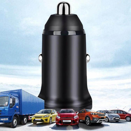 Dual Port Car Charger For Everyday On The Go Compact Travel - compact black 20W PD 3.0 QC 3.0 car charger for charging two devices