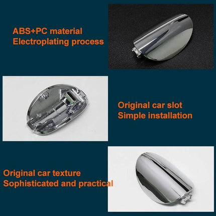 Door Handle Covering Cap For BMW Mini Left Driving ABS+PC electroplated replacement cap, original slot fit, chrome finish, easy install