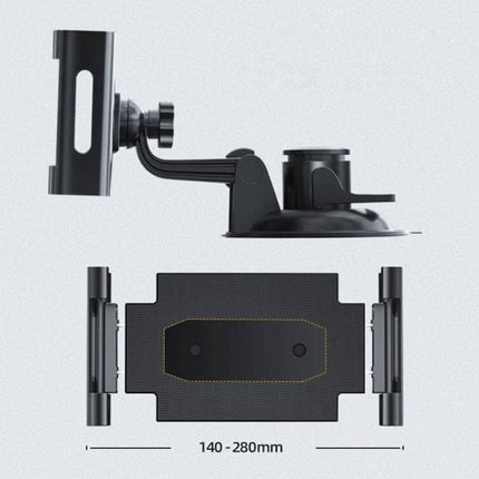 Universal Car Dashboard Tablet Holder with Suction Cup Mount securing tablet on car dashboard for navigation and hands-free use