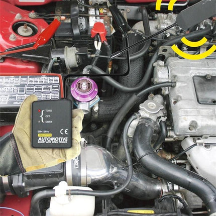 EM415 Detector for Car Electrical Troubleshooting at Home used to trace wires and detect short circuits in a vehicle engine bay