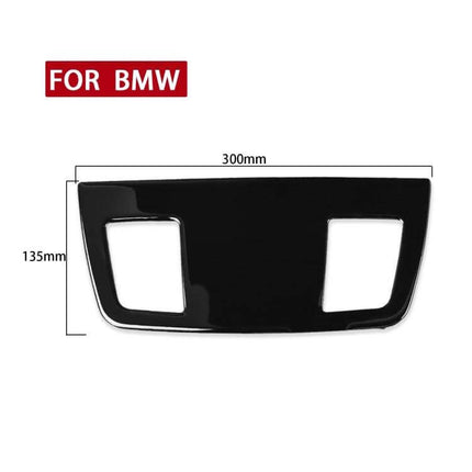 Decorative Sticker for BMW 3 Series Air Outlet Panel glossy black ABS self-adhesive trim 300x135mm, easy DIY interior upgrade