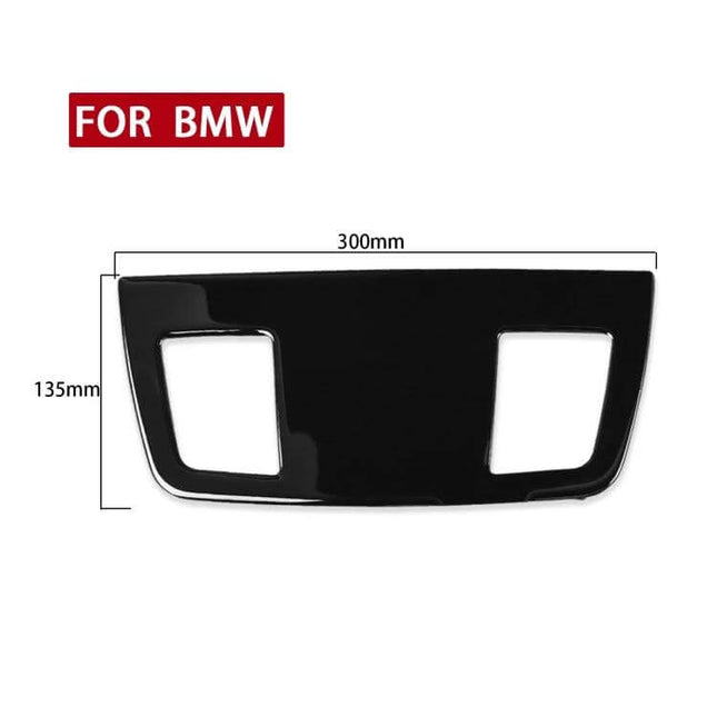 Decorative Sticker for BMW 3 Series Air Outlet Panel glossy black ABS self-adhesive trim 300x135mm, easy DIY interior upgrade