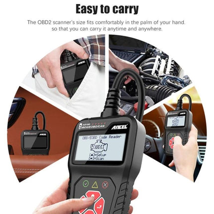 Ancel Device for Everyday Car Maintenance Checks handheld OBD2 scanner reading codes, viewing live data and erasing faults
